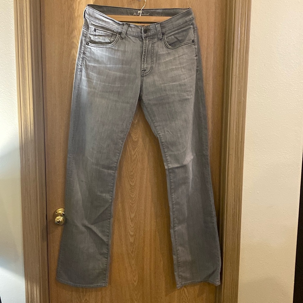 7 For All Mankind Austyn Gray Straight Leg Mens Jeans - Size 30 - $40